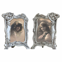Silver Metal Picture Frame Set Of 2
