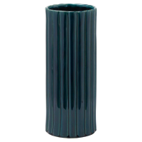 Modern Phoenix Teal Blue Ceramic Textured Finish Umbrella Stand Seville Collection 46x18cm