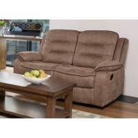 Dakota Brown Fabric Upholstered 2 Seater Medium Manual Recliner Sofa 151cm Wide