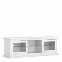 Modern White Painted TV Entertainment Unit Wide 2 Doors 1 Shelf 150cm Wide