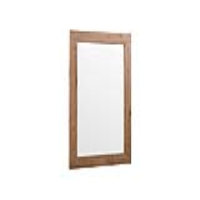 Industrial And Rustic Style Sawn Wood Rectangular Wall Mirror 90 x 120cm