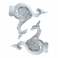 White Clay Paint Curtain Finials 10. 5 Inch