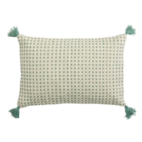 Simply Coconut Grove Tassel Cushion Green