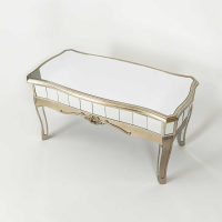 Annabelle French Vintage Distressed Mirrored Low Coffee Table