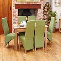 Solid Light Oak Dining Table 150cm x 90cm 4 to 6 Seater Shaker Style