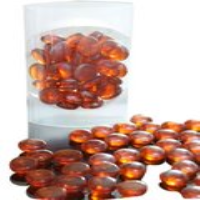 Orange Glass Decorative Beads