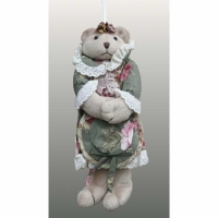Green Floral Teddy Bears