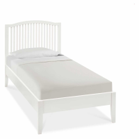 Ashby White Painted 90cm Single Bedstead With Slatted Headboard