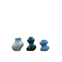Blue Saburo Vase Set of 3 Blue