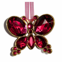 Fuchsia Hanging Jewel Bead Butterfly