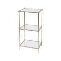 Mylas Three Tier Shelving Unit With Mirrored Panels
