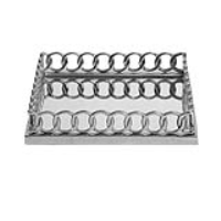 Value Large Chain Link Chrome And Mirror Tray