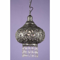 Jewelled Antique Silver Chandelier