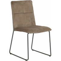 Soren Modern Kitchen Mink Velvet Dining Chair With Metal Legs 91x58x56cm