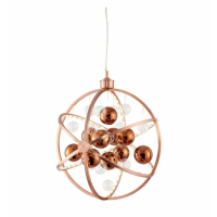 Modern Style Copper And Glass Circular Pendant Ceiling Light 178 x 48cm