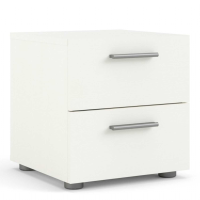 Pepe Bedside 2 Drawers in White Woodgrain