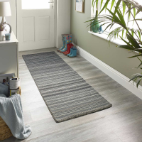 Origins Fine Stripes Grey White Hand Tufted Rug 120x170cm