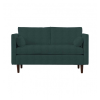 Retro Style Placido Peacock Velvet Fabric Upholstered Living Room 2 Seater Sofa 88x142cm