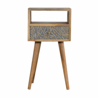 Petite Wood Chip Cement Drawer Bedside