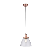 Copper Clear Glass Hansen Pendant Light Copper