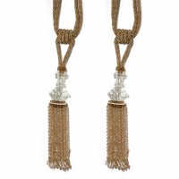 Gold Tassel With Crystal (pair)