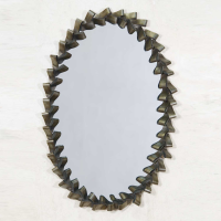 Oval Metal Framed Mirror