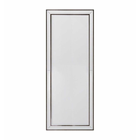 Modern Style Silver Framed Rectangular Bedroom Wall Mirror 154 x 65cm