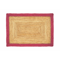 Origins Jute Border Raspberry 120x170