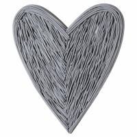 Large Grey Natural Organic Wicker Willow Branch Heart Decor Piece 100x80x5cm