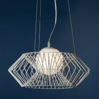 White Geometric Pendant Light