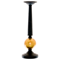 Black And Gold Large Column Candle Stand