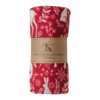 Forest Animal Fleece Red