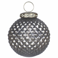 The Noel Collcetion Mystic Grey Textured Bauble