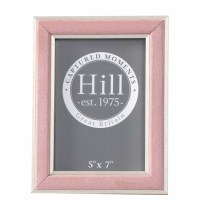 Silver Edged Pink Velvet 5X7 Photo Frame