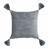 PET Tassel Cushion Charcoal
