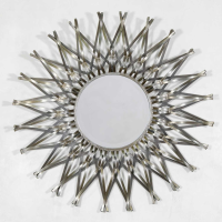 Sunburst Geometrical Metal Framed Mirror