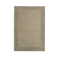 Origins Borders Taupe Beige Hand Tufted Rug 80x150cm