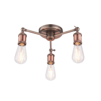 Aged Copper Aged Pewter Hal 3 Ceiling Light