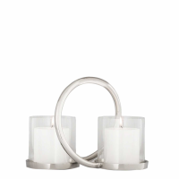 Value 20cm Ring Two Pillar Candle Holder