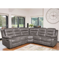 Modern Style Dakota Corner Group Grey Fabric Upholstered Living Room Sofa 99 x 257cm