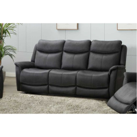 Arizona Slate Fabric Upholstered Large 3 Seater Sofa Extra Soft Padded 203cm