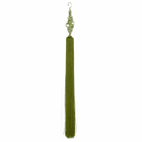 Mint Green Long Tassel With Crystal