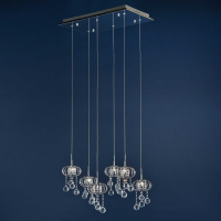Modern Chrome 6 Arm Chandelier
