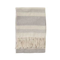 Organic Stripe Throw Taupe