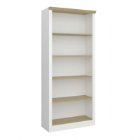 Nola 4 Shelf Bookcase White And Pine