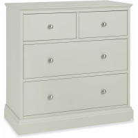 Ashby Soft Grey Painted Modern Bedroom 2+2 Chest of Drawers 98 x 87cm
