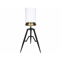Rowan Clear And Black Tripod Hurricane Small