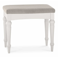 Montreux Soft Grey And Pebble Grey Fabric Dressing Table Stool