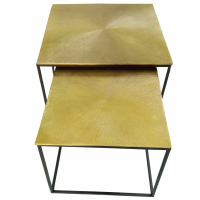 Value Mahi Set Of 2 Black And Gold Nesting Tables