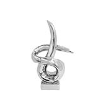 Value 25cm Silver Twist Sculpture